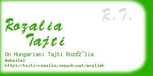 rozalia tajti business card